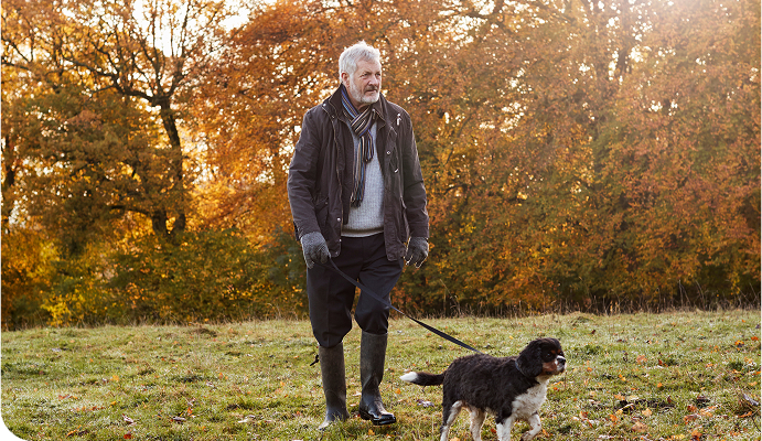 Dude walking his dog